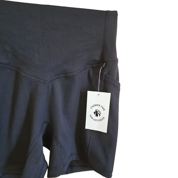 NEW! Stronger Than Your Last Excuse Limitless Shorts 5" Black Women's Small - Picture 3 of 9